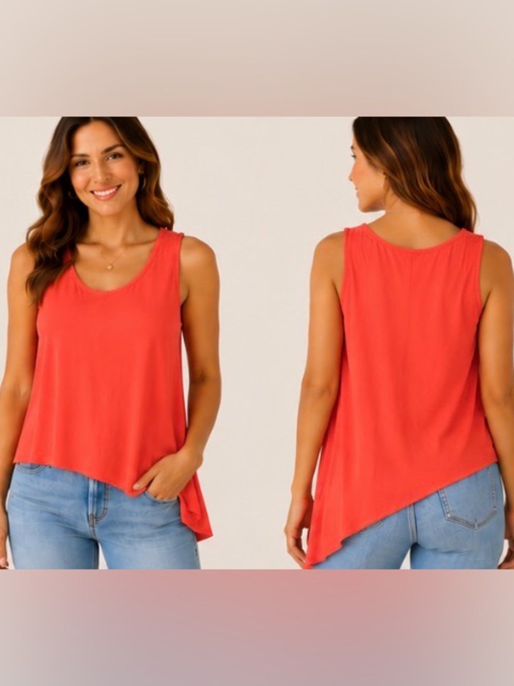Lilla P Asymmetrical Scoop Neck Tank